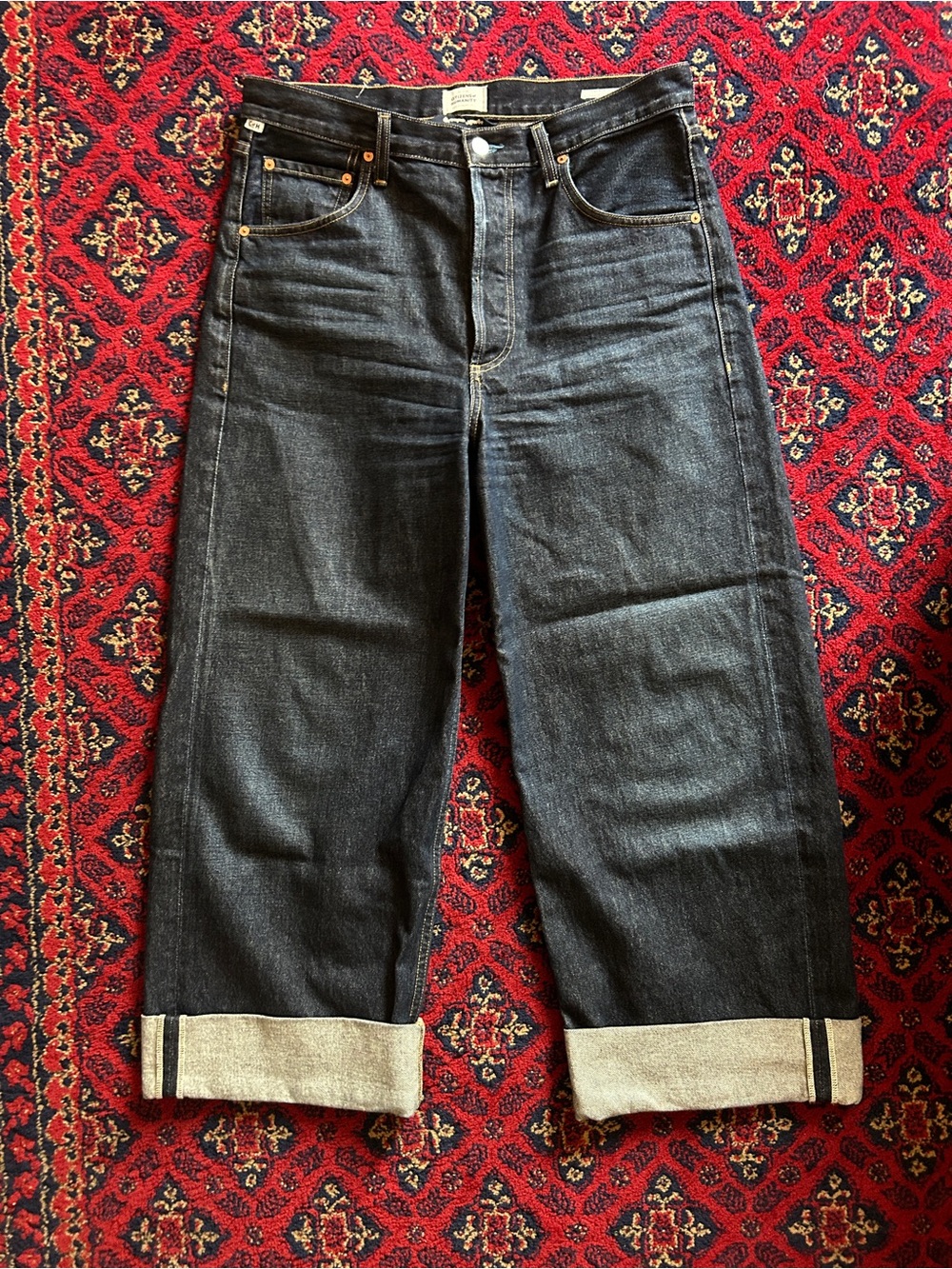 Citizens Of Humanity Ayla Dark Indigo Wide-Leg Jeans